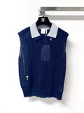 DIOR 26S SLEEVELESS KNIT POLO SHIRT 1287
