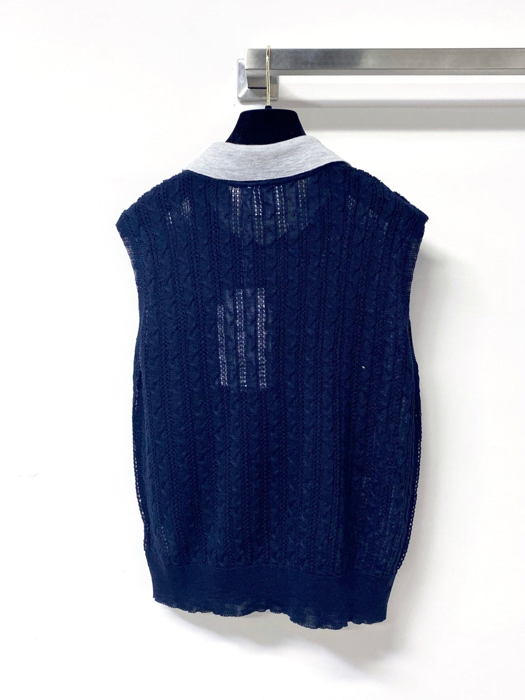 DIOR 26S SLEEVELESS KNIT POLO SHIRT 1287