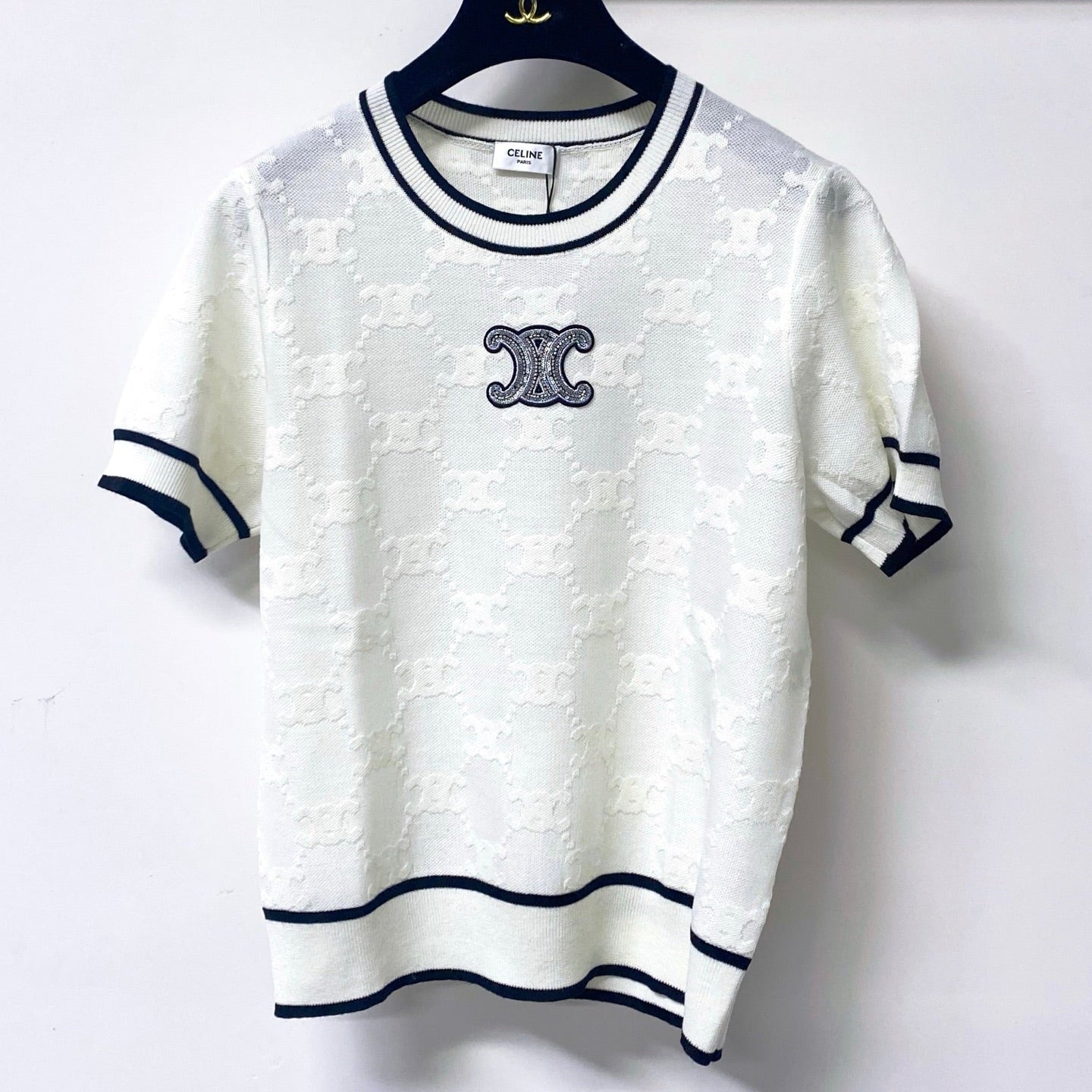 CELINE 26S SHORT SLEEVE KNIT TOP 306