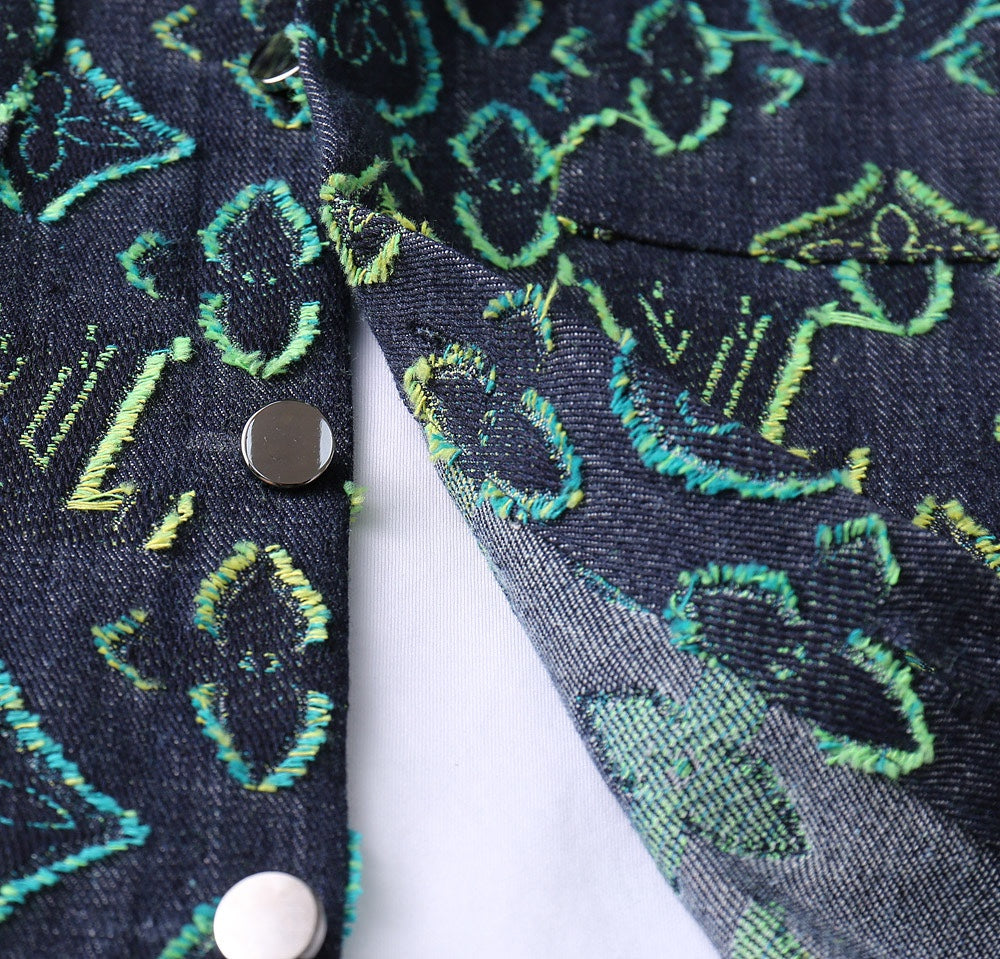 LV SHIRT IN NAVY BLUE MONOGRAM DENIM 239035