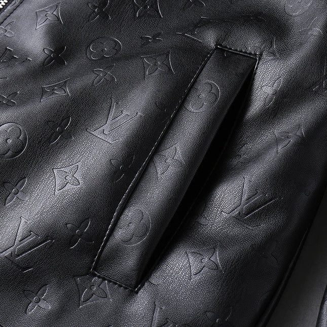 LV SHIRT JACKET IN BLACK MONOGRAM EMBOSSED CALFSKIN 238993