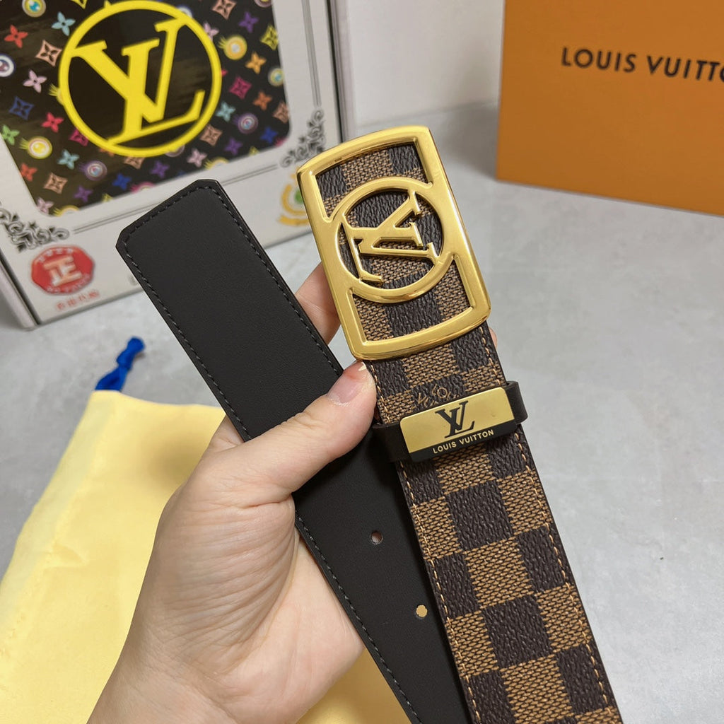 LV 25S BELT 38 MM IN BROWN CALFSKIN 593229