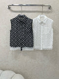 LV SLEEVELESS TOP WITH SCALLOPED LACE HEM 263195
