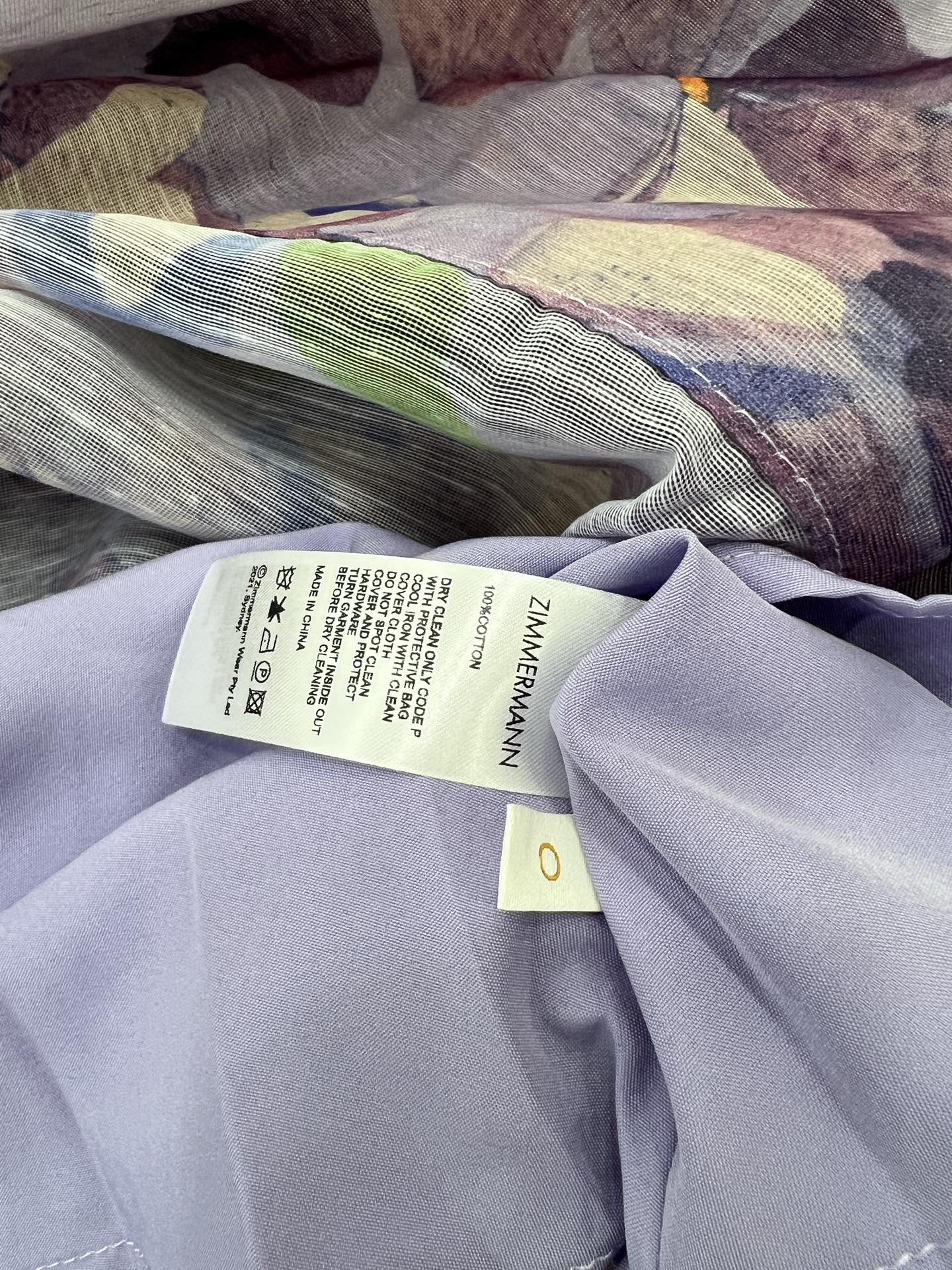 ZIMMERMANN SHORT HERRINGBONE DRESS IN PLUM PURPLE 269377