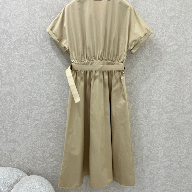 DIOR SHORT-SLEEVE DRESS WITH COLLAR 269973