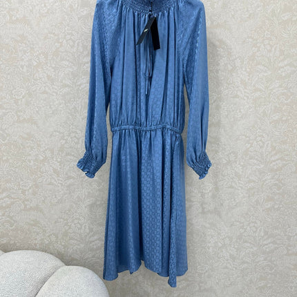 FENDI PATTERNED JACQUARD SILK DRESS 275108