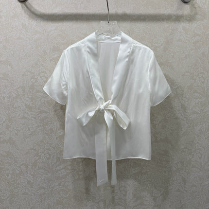 DIOR 26S SHORT-SLEEVE WAIST-TIED SHIRT 1216