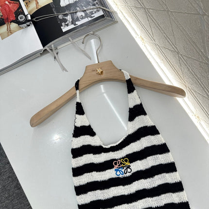 LW 25S HALTER NECK KNIT TOP 265542