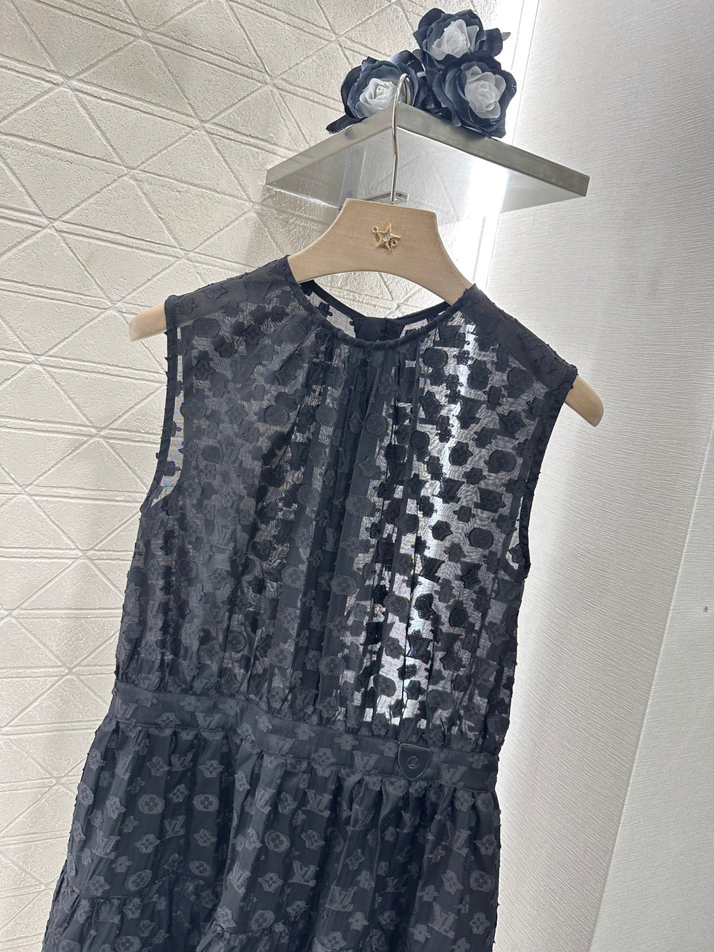LV 25S SLEEVELESS JACQUARD DRESS 265590