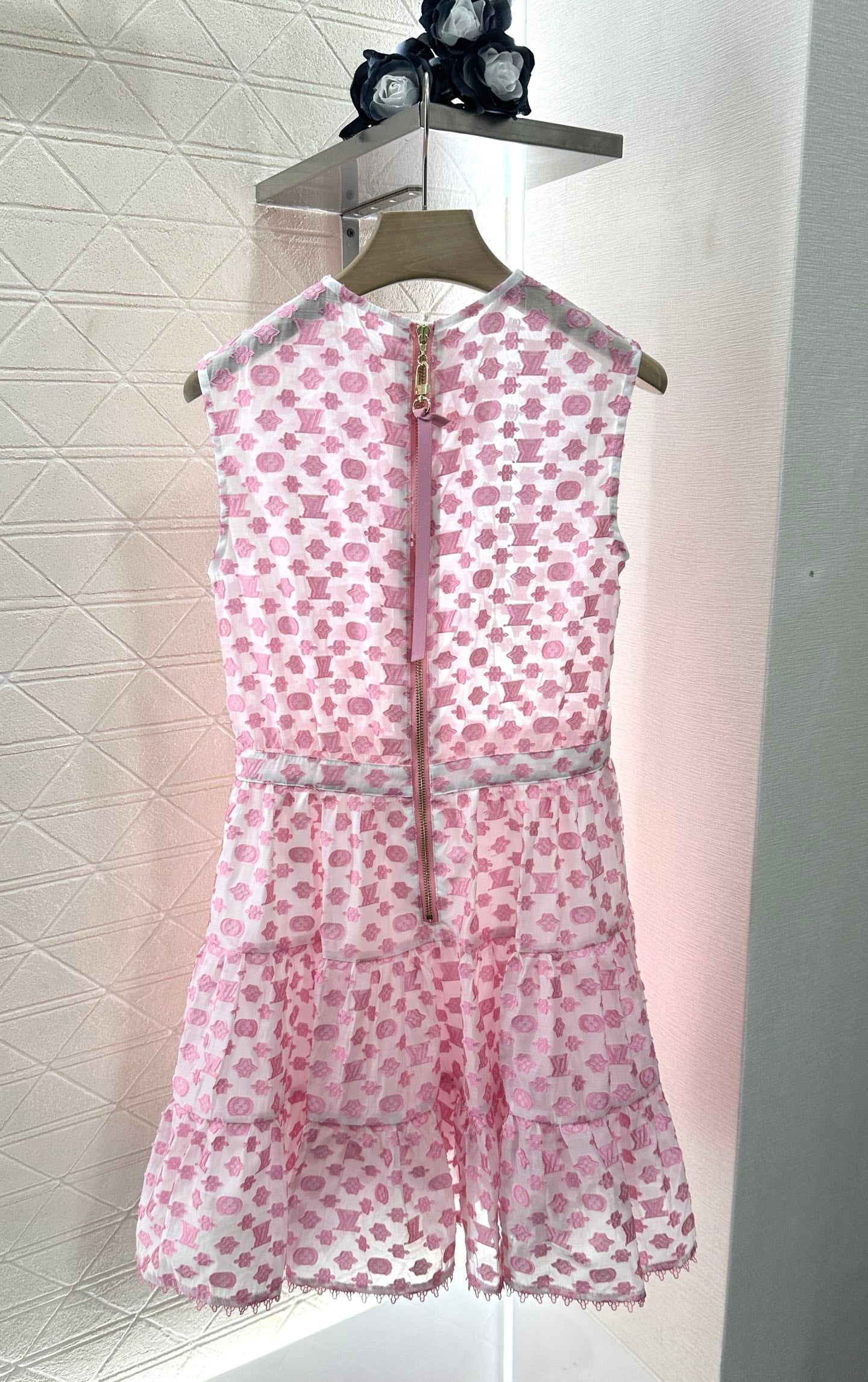 LV 25S SLEEVELESS JACQUARD DRESS 265595
