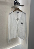 LOEWE HOLLOW KNITTED CARDIGAN DRESS SET 276594