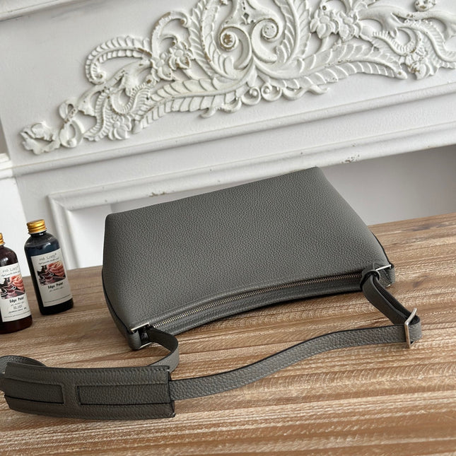 HM 25S BERLINGOT 24 CM IN DARK GRAY LAMBSKIN
