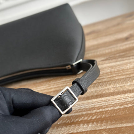 HM 25S BERLINGOT 24 CM IN BLACK LAMBSKIN