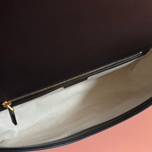 GUCCI 26S BLONDIE BAG 32 IN BLACK CALFSKIN