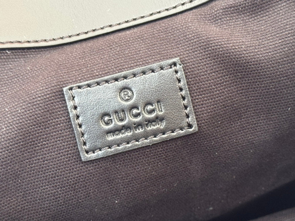 LARGE BACKPACK JUMBO 41 IN GREY AND BLACK GRAINY GG LAMBSKIN