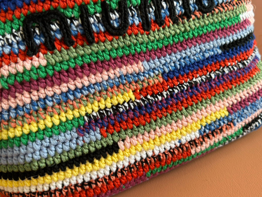 MIUMIU 26S TOTE BAG 40 IN MULTICOLOR WOOL