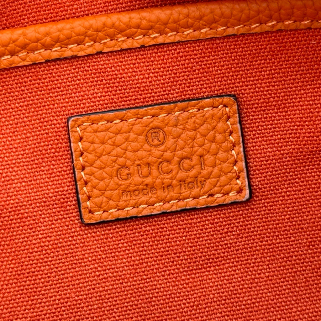 GUCCI 26S SHOULDER BAG 31 IN ORANGE CALFSKIN