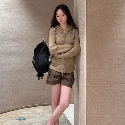 BURBERRY 25S KNITTED ZIP-UP JACKET 082