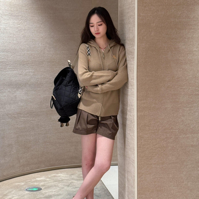 BURBERRY 25S KNITTED ZIP-UP JACKET 082