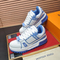 LV TRAINER MAXI SNEAKER WHITE MIX BLUE CALFSKIN