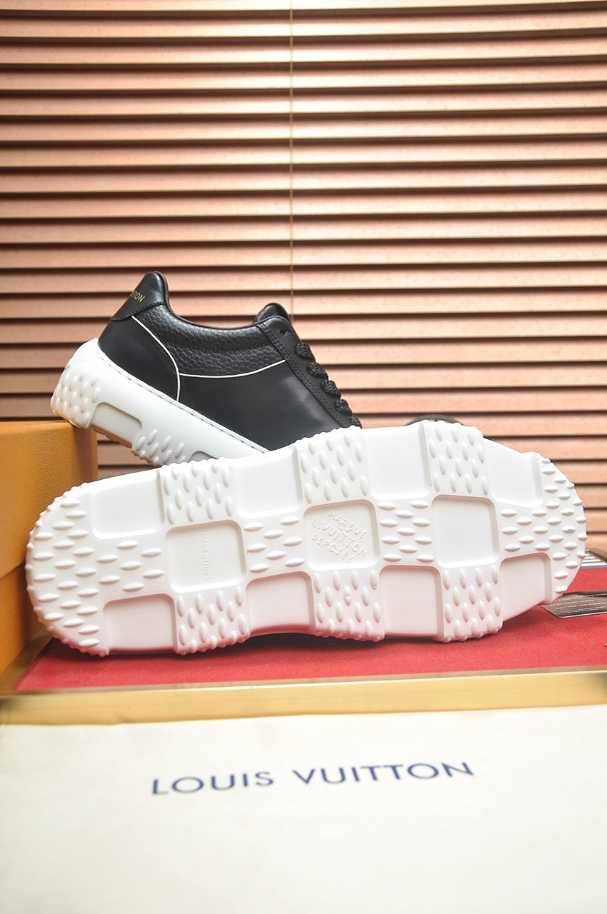 LV TRAINER BLACK MONOGRAM CALFSKIN