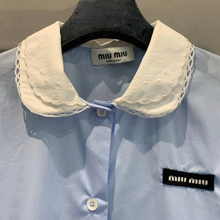 MIUMIU 26S PREPPY SHORT SLEEVE SHIRT 983