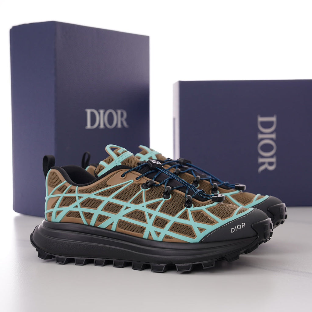 CD B31 SNEAKER BROWN AND MINT MESH FABRIC