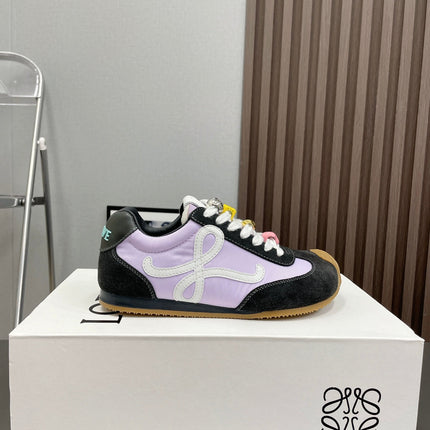 BALLET RUNNER 2.0 IN PURPLE PASTEL MIX BLACK SUEDE AND LYCRA FABRIC