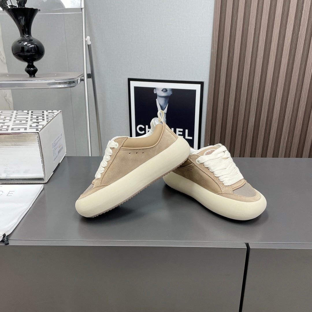 SPACE-STAR CUBE SNEAKERS IN TOBACCO SUEDE WITH PERFORATED STAR