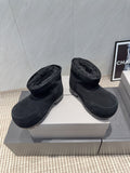 BALENCIAGA 25S LOW ANKLE BOOTS PLATFORM HEEL IN BLACK SUEDE STYLE 8
