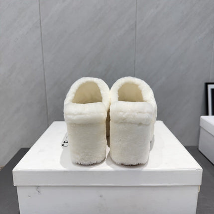 CELINE 26S HIGH-HEEL SANDALS IN WHITE PURE WOOL