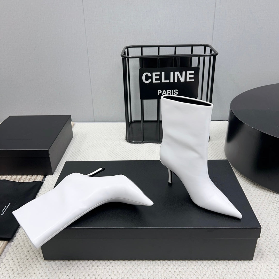 HIGH HEEL 85 MM IN WHITE CALFSKIN