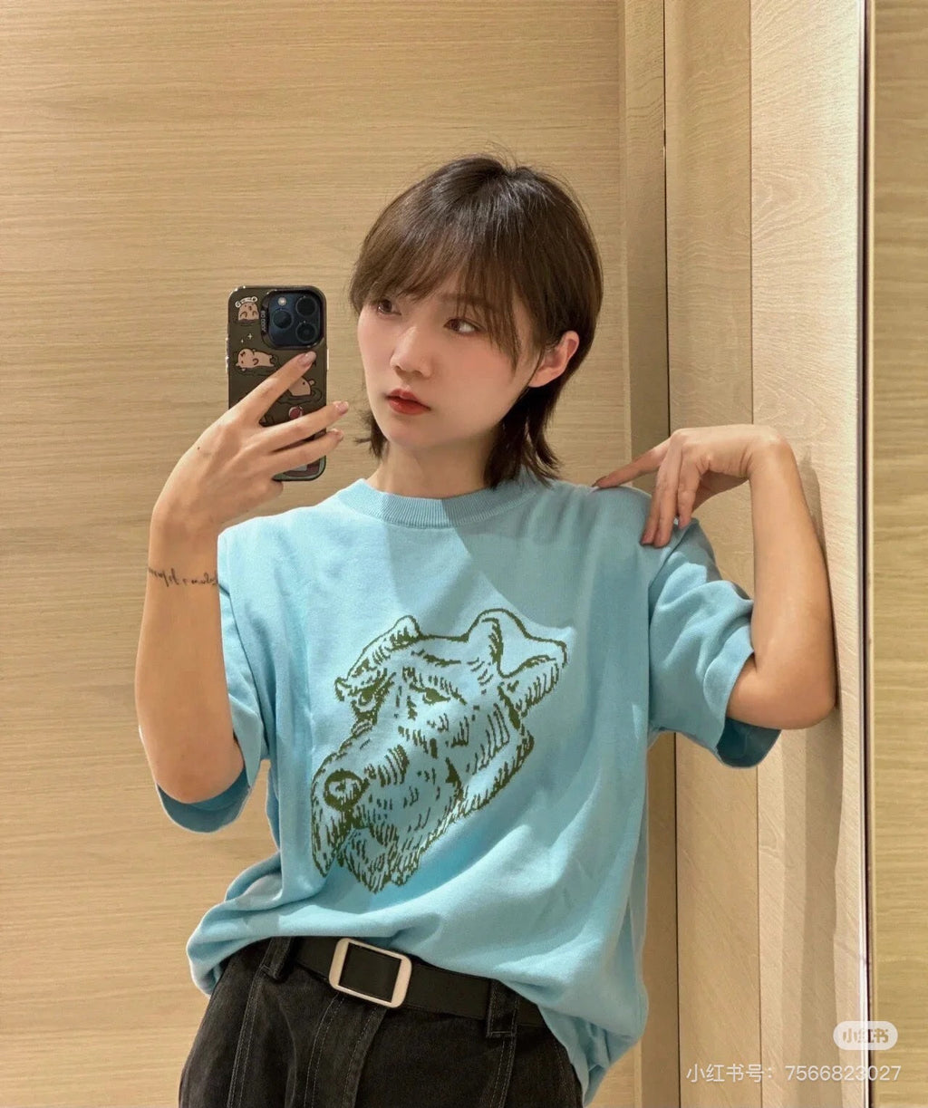 LV 25 T- Shirt Sky Blue Cotton 232739
