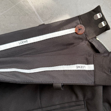 Loewe Draped Skirt Brown Polyester Fiber