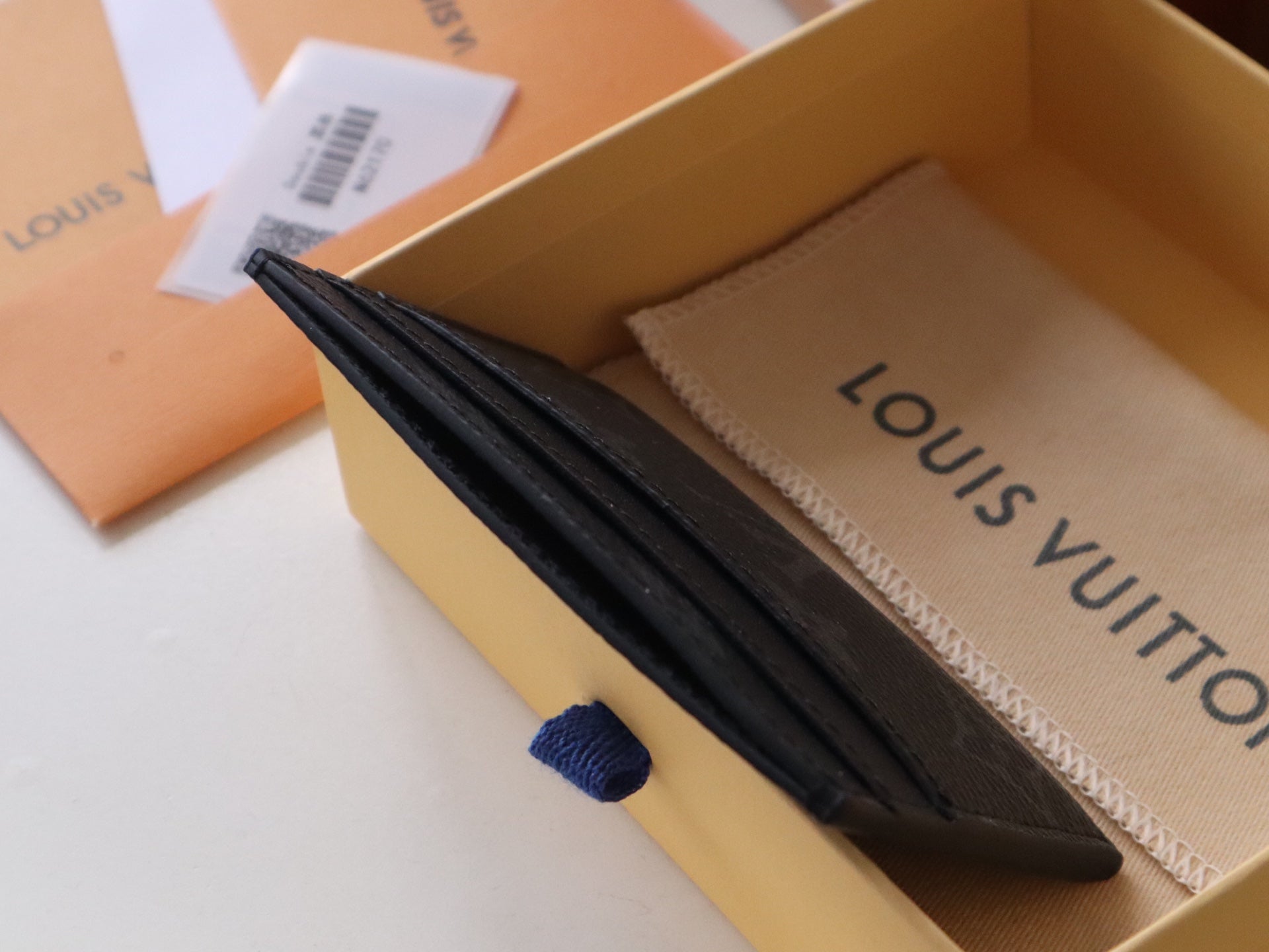 LV MONOGRAM CARD HOLDER 11 IN BLACK CALFSKIN