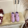 GUCCI 26S SNEAKER IN LIGHT PURPLE SUEDE AND MESH FABRIC