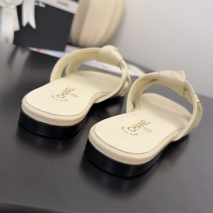 LACE MULE 2 CM IN WHITE CREAM LAMBSKIN
