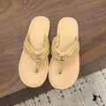 CHANEL 26S THONG SANDALS IN BEIGE CALFSKIN WITH CC LOGO