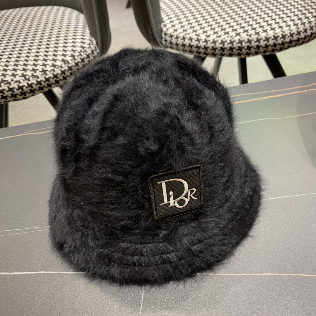 BUCKET HAT IN BLACK MIXED WOOL 416223