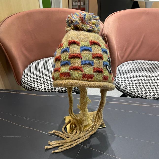 KNITTED WOOL HAT COLORFUL 425765