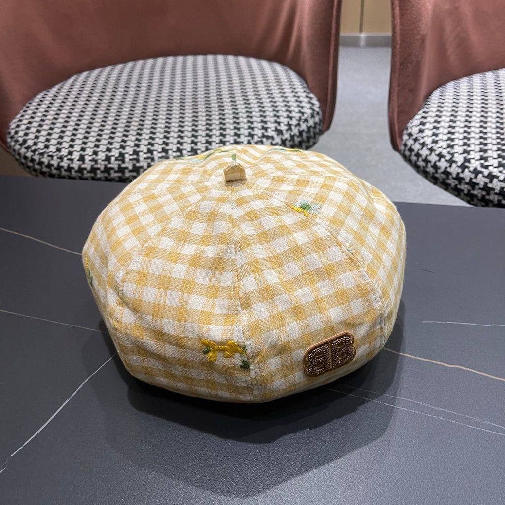BALENCIAGA 26S PLAID BERET STYLE 8