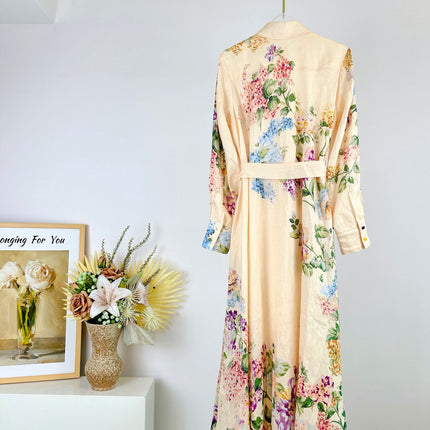 HALLIDAY TUCKED SHIRT DRESS 25S IN LINEN 266345
