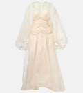 ZIMMERMANN LONG-SLEEVE PUFF-SLEEVE DRESS 270474