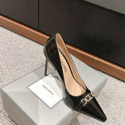 ROMAN HIGH-HEEL 10 CM IN BLACK CALFSKIN