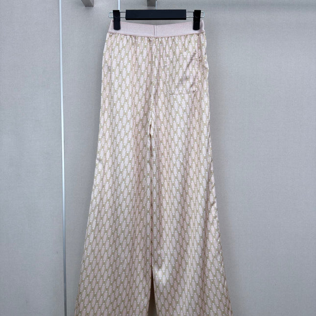 CELINE 26S ELASTIC WAIST WIDE LEG PANTS 338