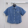 CELINE 26S SHORT SLEEVE DENIM SHIRT 321
