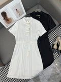 ROUND-NECK SHORT-SLEEVE DRESS 253297