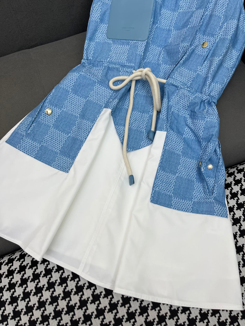 LV TANK DRESS BLUE 25S IN POLYESTER 266630
