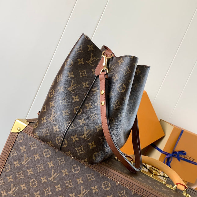LV 26S GASTON BAG 26 IN BROWN MONOGRAM CANVAS STYLE 1