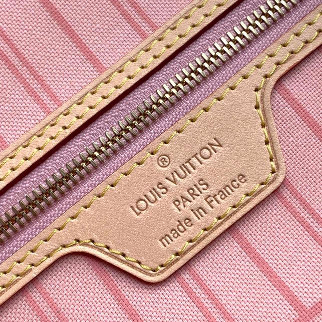 LV NEVERFULL 39 MM IN BEIGE DAMIER AZUR CANVAS